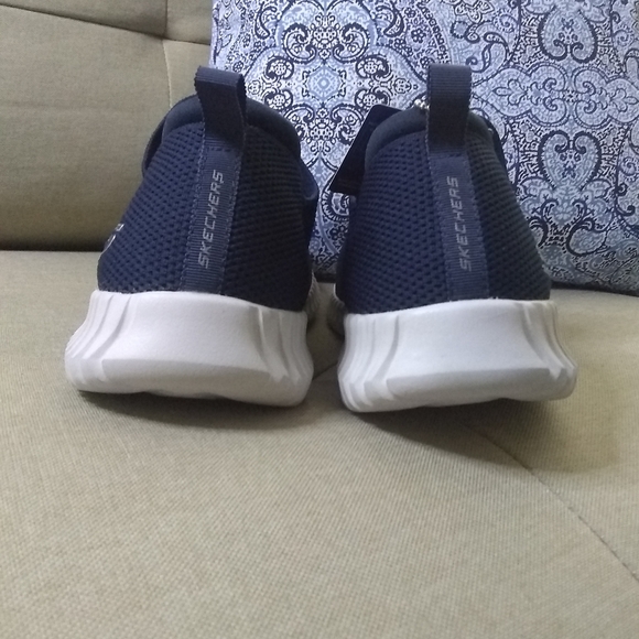 Skechers Elite Flex Wasik slip-on shoes navy blue NWOT - Picture 5 of 11